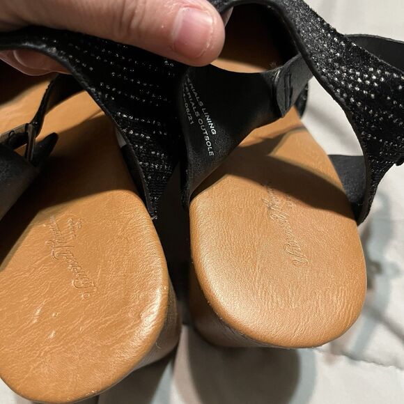 Universal Thread Womens Size 11 Marcia Clogged Heel Jet Black Sparkle Clogs - Picture 5 of 9